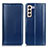 Coque Portefeuille Livre Cuir Etui Clapet M05L pour Samsung Galaxy S21 FE 5G Bleu
