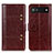 Coque Portefeuille Livre Cuir Etui Clapet M06L pour Google Pixel 6a 5G Marron