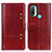 Coque Portefeuille Livre Cuir Etui Clapet M06L pour Motorola Moto E20 Rouge