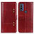 Coque Portefeuille Livre Cuir Etui Clapet M06L pour Motorola Moto G Pure Rouge