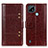 Coque Portefeuille Livre Cuir Etui Clapet M06L pour Realme C21 Marron