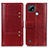 Coque Portefeuille Livre Cuir Etui Clapet M06L pour Realme C21 Rouge