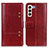 Coque Portefeuille Livre Cuir Etui Clapet M06L pour Samsung Galaxy S22 Plus 5G Rouge