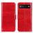Coque Portefeuille Livre Cuir Etui Clapet M07L pour Google Pixel 6a 5G Rouge