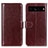 Coque Portefeuille Livre Cuir Etui Clapet M07L pour Google Pixel 7 Pro 5G Marron