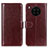 Coque Portefeuille Livre Cuir Etui Clapet M07L pour Huawei Honor 50 Lite Marron