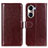 Coque Portefeuille Livre Cuir Etui Clapet M07L pour Huawei Honor 60 5G Marron