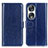 Coque Portefeuille Livre Cuir Etui Clapet M07L pour Huawei Honor 90 5G Bleu