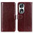 Coque Portefeuille Livre Cuir Etui Clapet M07L pour Huawei Honor 90 5G Marron