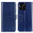 Coque Portefeuille Livre Cuir Etui Clapet M07L pour Huawei Honor X6a Bleu