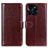 Coque Portefeuille Livre Cuir Etui Clapet M07L pour Huawei Honor X6a Marron