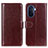 Coque Portefeuille Livre Cuir Etui Clapet M07L pour Huawei Nova Y70 Marron