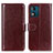 Coque Portefeuille Livre Cuir Etui Clapet M07L pour Motorola Moto E13 Marron