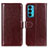 Coque Portefeuille Livre Cuir Etui Clapet M07L pour Motorola Moto Edge 20 5G Marron