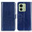 Coque Portefeuille Livre Cuir Etui Clapet M07L pour Motorola Moto Edge 40 5G Bleu