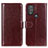 Coque Portefeuille Livre Cuir Etui Clapet M07L pour Motorola Moto G Play (2023) Marron