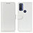 Coque Portefeuille Livre Cuir Etui Clapet M07L pour Motorola Moto G Pure Blanc