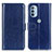 Coque Portefeuille Livre Cuir Etui Clapet M07L pour Motorola Moto G31 Bleu