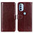 Coque Portefeuille Livre Cuir Etui Clapet M07L pour Motorola Moto G31 Marron