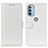 Coque Portefeuille Livre Cuir Etui Clapet M07L pour Motorola Moto G41 Blanc
