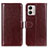 Coque Portefeuille Livre Cuir Etui Clapet M07L pour Motorola Moto G53j 5G Marron