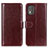 Coque Portefeuille Livre Cuir Etui Clapet M07L pour Nokia C02 Marron