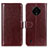 Coque Portefeuille Livre Cuir Etui Clapet M07L pour Nokia C200 Marron