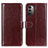 Coque Portefeuille Livre Cuir Etui Clapet M07L pour Nokia G21 Marron