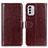 Coque Portefeuille Livre Cuir Etui Clapet M07L pour Nokia G60 5G Marron