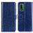 Coque Portefeuille Livre Cuir Etui Clapet M07L pour Nokia XR21 Bleu