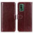 Coque Portefeuille Livre Cuir Etui Clapet M07L pour Nokia XR21 Marron