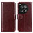 Coque Portefeuille Livre Cuir Etui Clapet M07L pour OnePlus 12R 5G Marron