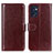 Coque Portefeuille Livre Cuir Etui Clapet M07L pour OnePlus Nord CE 2 5G Marron