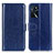 Coque Portefeuille Livre Cuir Etui Clapet M07L pour Oppo A16s Bleu