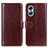 Coque Portefeuille Livre Cuir Etui Clapet M07L pour Oppo A17 Marron