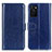 Coque Portefeuille Livre Cuir Etui Clapet M07L pour Oppo A55S 5G Bleu