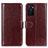 Coque Portefeuille Livre Cuir Etui Clapet M07L pour Oppo A55S 5G Marron