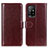 Coque Portefeuille Livre Cuir Etui Clapet M07L pour Oppo A94 5G Marron