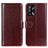 Coque Portefeuille Livre Cuir Etui Clapet M07L pour Oppo F19 Marron