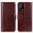 Coque Portefeuille Livre Cuir Etui Clapet M07L pour Oppo K9 5G Marron