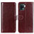 Coque Portefeuille Livre Cuir Etui Clapet M07L pour Oppo Reno5 Lite Marron