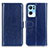 Coque Portefeuille Livre Cuir Etui Clapet M07L pour Oppo Reno7 Pro 5G Bleu