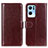 Coque Portefeuille Livre Cuir Etui Clapet M07L pour Oppo Reno7 Pro 5G Marron