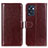 Coque Portefeuille Livre Cuir Etui Clapet M07L pour Oppo Reno7 SE 5G Marron