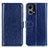 Coque Portefeuille Livre Cuir Etui Clapet M07L pour Oppo Reno8 4G Bleu