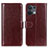 Coque Portefeuille Livre Cuir Etui Clapet M07L pour Oppo Reno9 5G Marron