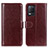 Coque Portefeuille Livre Cuir Etui Clapet M07L pour Realme 8 5G Marron