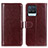 Coque Portefeuille Livre Cuir Etui Clapet M07L pour Realme 8 Pro Marron