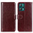 Coque Portefeuille Livre Cuir Etui Clapet M07L pour Realme 9 Pro+ Plus 5G Marron