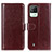 Coque Portefeuille Livre Cuir Etui Clapet M07L pour Realme C20 Marron